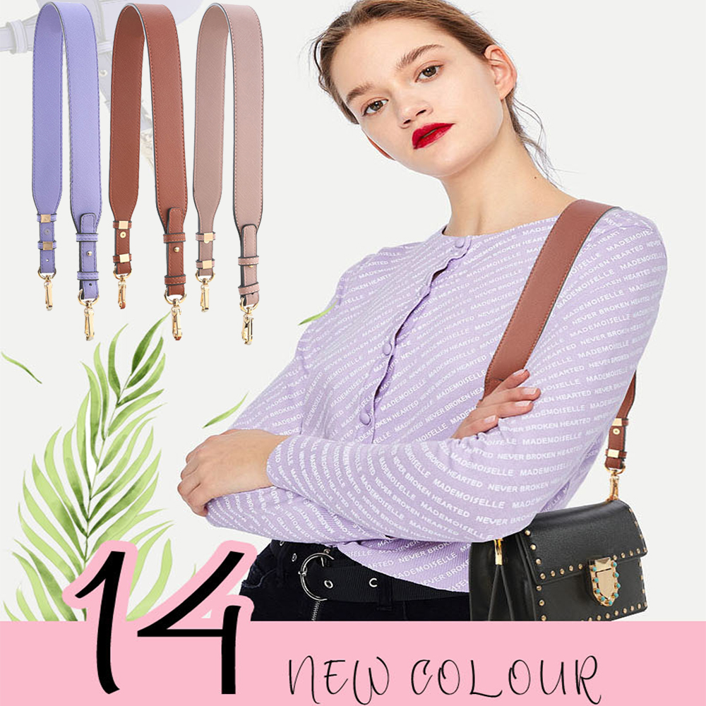 Dây đeo vai da PU chắc chắn 14 màu tuỳ chọn cho túi xách thay thế vintage