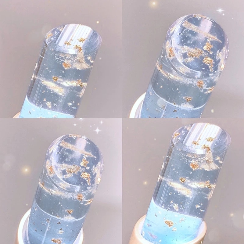 Son Dưỡng Môi Dạng Thạch Trong Suốt Có Lá Vàng Lâu Trôi Dưỡng Ẩm Chống Thấm Nước