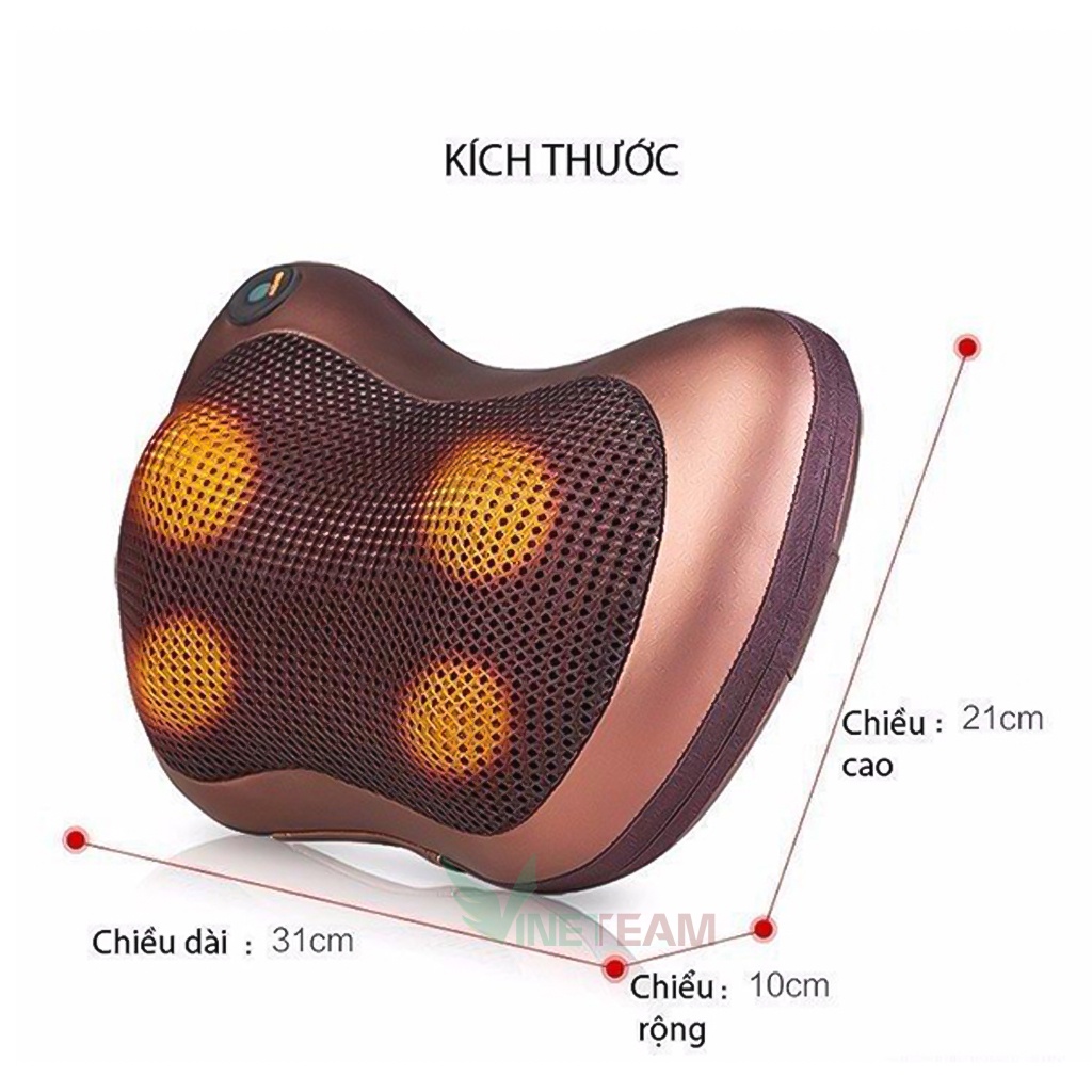 Gối Massage 4 bi hồng ngoại trong bi Massage Pillow JLM-8028