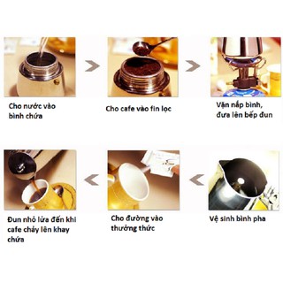 Bình pha cafe moka espress 3 - 12 cup