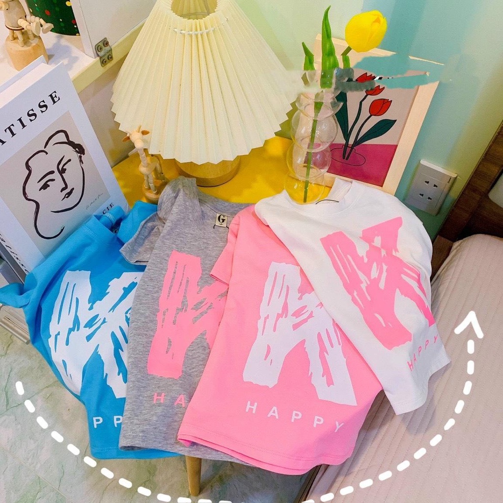 Lô mới)Áo thun cộc tay bé gái siêu đáng yêu vải cotton mềm mịn