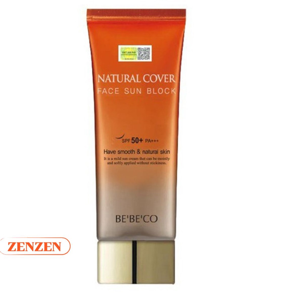 Kem Chống Nắng BEBECO Natural Cover Face Sun Block SPF50+/ PA+++ (70ml) Bảo vệ da tối đa