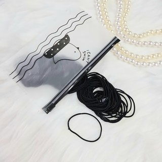 Túi 100 Sợi Dây Cột Tóc Trơn Loại To Mỏng