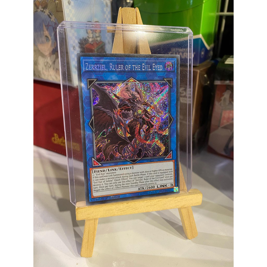 Lá bài thẻ bài Yugioh Zerrziel Ruler of the Evil Eyed – Secret Rare - Tặng bọc bài nhựa bảo quản