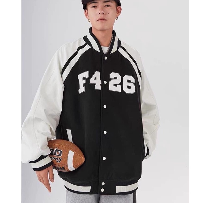Áo khoác bomber nam nữ form rộng,áo khoác gió bóng chày basic kiểu dáng năng động phong cách Hàn Quốc F4-26 VANICAMEN