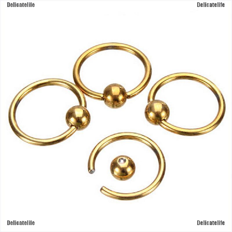 Khuyên mũi/môi dạng vòng đính banh tròn thanh lịch