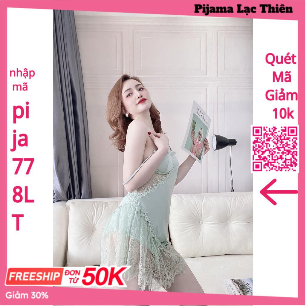 Váy Ngủ Sexy Gợi Cảm, Đầm Ngủ 2 Dây Cúp Ngực Có Mút Phối Ren Mi Kèm Quần Chất Lụa Latin Cao Cấp Phong Cách Gợi Cảm. | BigBuy360 - bigbuy360.vn