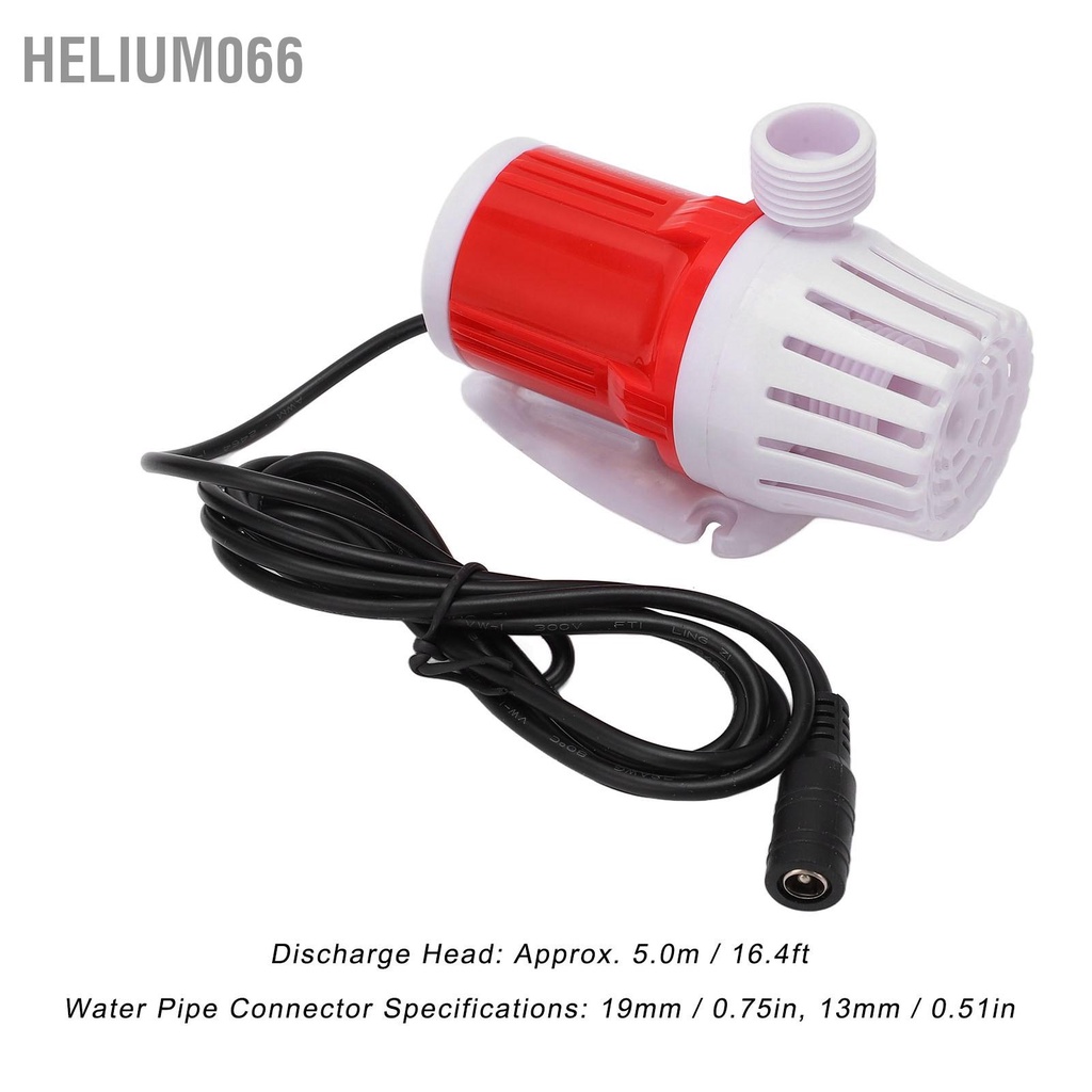 Máy bơm tăng áp Nước tuần hoàn không chổi than 1200L / h 20W DC12V cho Bể cá Helium066