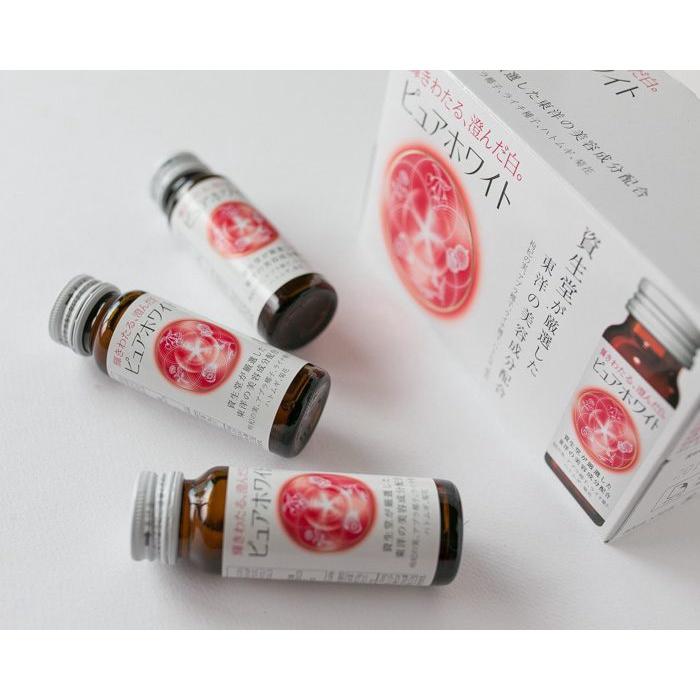 (Combo 1 thùng) Nước uống trắng da Pure White shiseido Nhật Bản