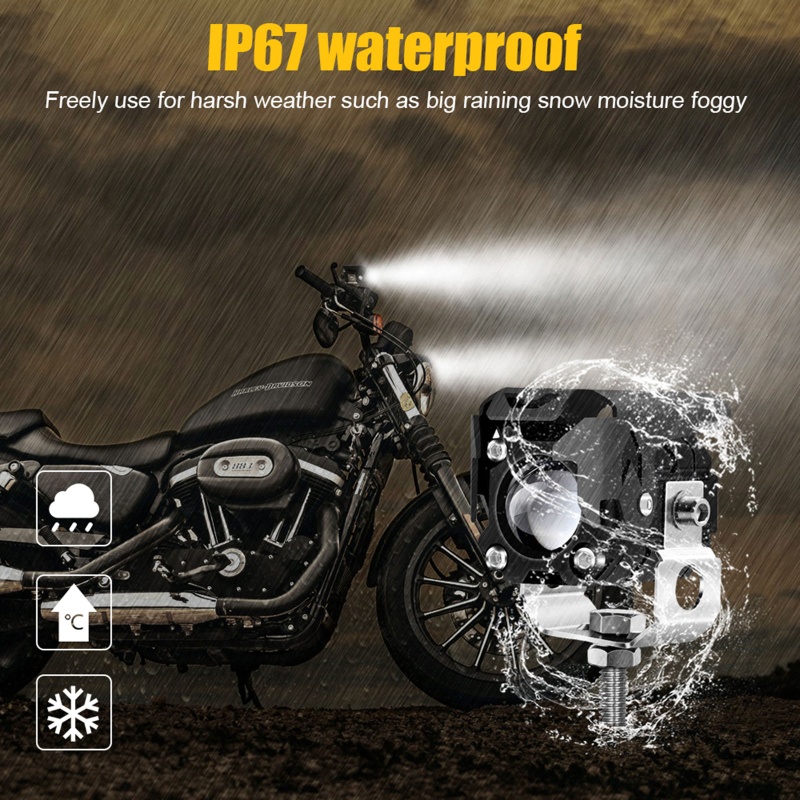 Đèn Pha LED 9-36V Độ Sáng Cao Chống Sương Mù Thông Dụng Cho Xe Máy / Xe Hơi