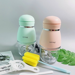 Máy xay ăn dặm cho bé, máy xay Hattiecs 1 cối thủy tinh 300ml