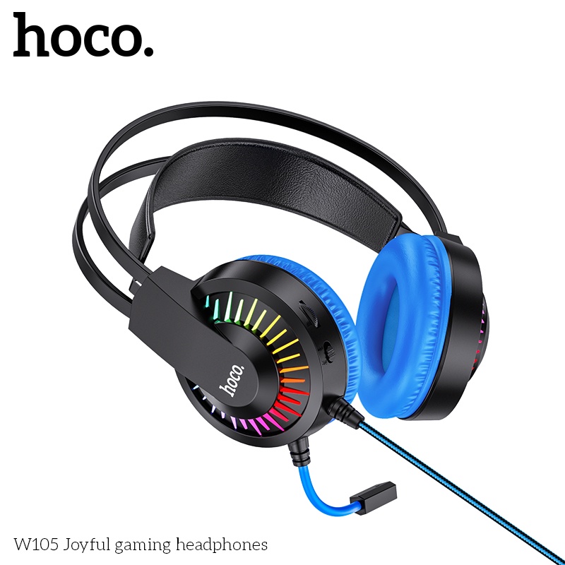 Tai nghe chụp đầu Hoco W105 hỗ trợ đàm thoại,chỉnh âm lượng dây dài 2m cho PC Laptop