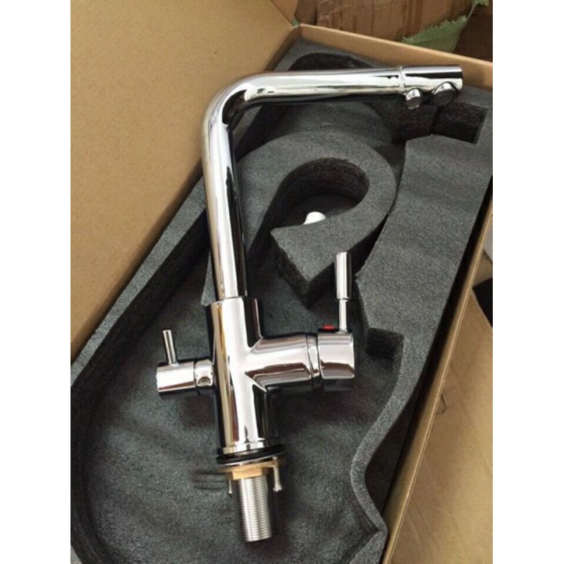 Vòi rửa chén 3 đường nước💥FREE SHIP💥 inox cao cấp, mạ crom sáng bóng, sang trọng