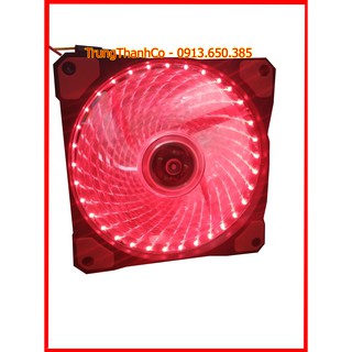 Fan Led Đỏ 12CM Case 33 Bóng Led