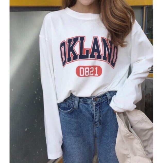 Áo thun dài tay OKland cotton 4 chiều freesize dưới 70kg rẻ đẹp - Hàng nhập khẩu - Áo Phông tay dài form rộng unisex | BigBuy360 - bigbuy360.vn