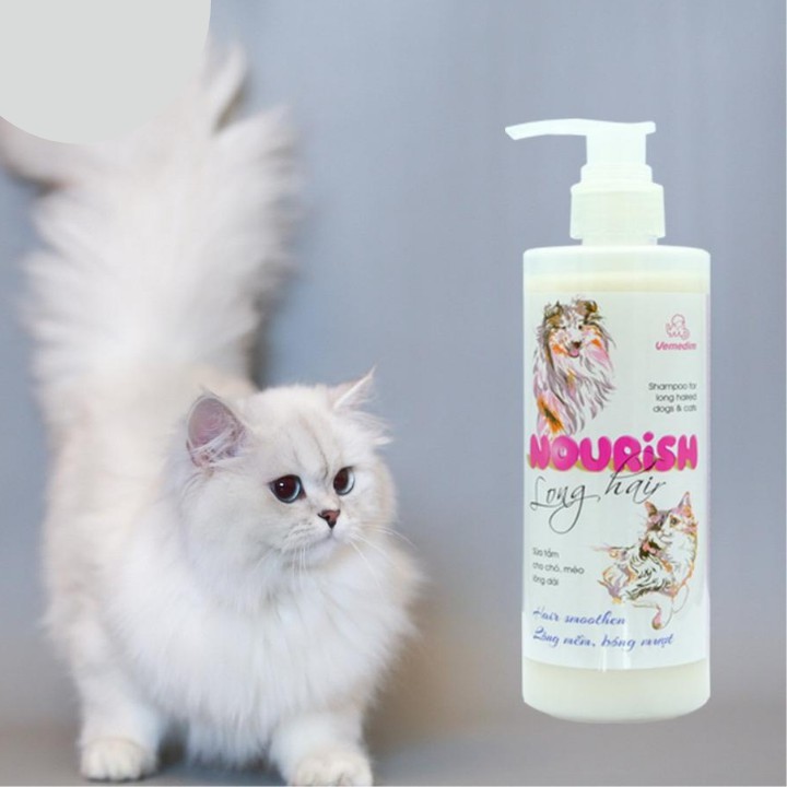 Sữa tắm dưỡng lông hàng ngày cho chó mèo lông dài NUORISH LONG HAIR - SP000232