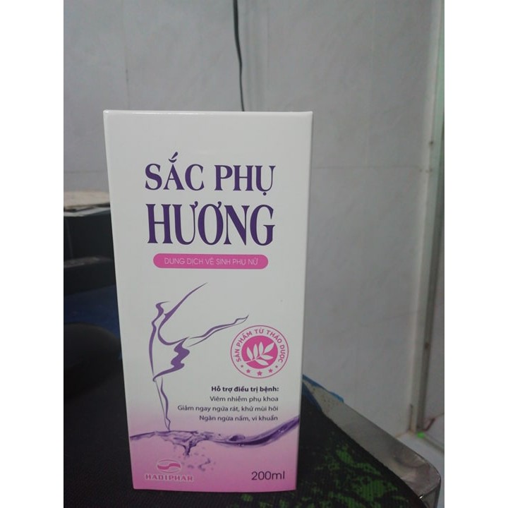 SẮC PHỤ HƯƠNG 200ML. DUNG DỊCH VỆ SINH SẮC PHỤ HƯƠNG Vệ sinh vùng kín hàng ngày cho phụ nữ (kể cả nam giới), ngăn ngừa n