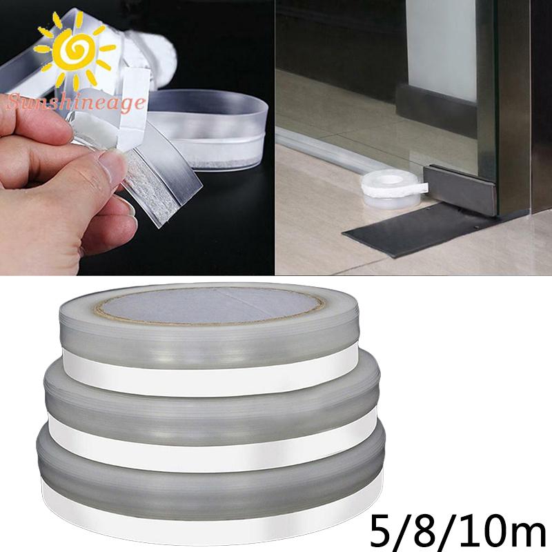 Seal Strip Bumper Silicone Window Gap 1 Roll Door Sealing 5/8/10 Meter Dustproof Soundproof Anti collision High Quality