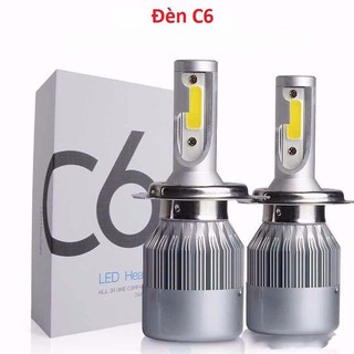 Đèn Pha Siêu Sáng C6 Led 2 Bóng Chân H4