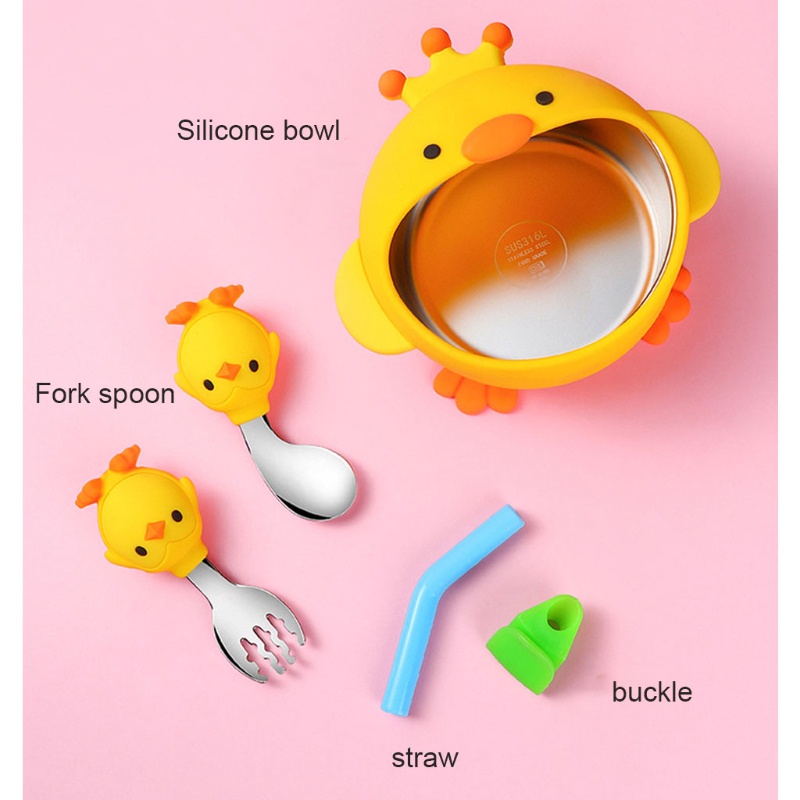 Bộ Tô Ăn Dặm An Toàn Không BPA Dễ Lau Chùi Có Thể Tháo Rời Cho Bé Sơ Sinh