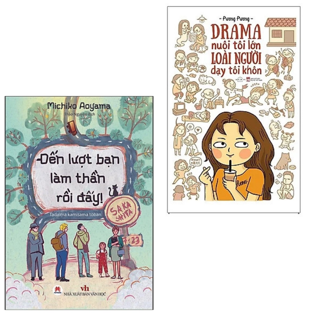 Sách Combo 2Q: Đến Lượt Bạn Làm Thần Rồi Đấy! + Drama Nuôi Tôi Lớn Loài Người Dạy Tôi Khôn