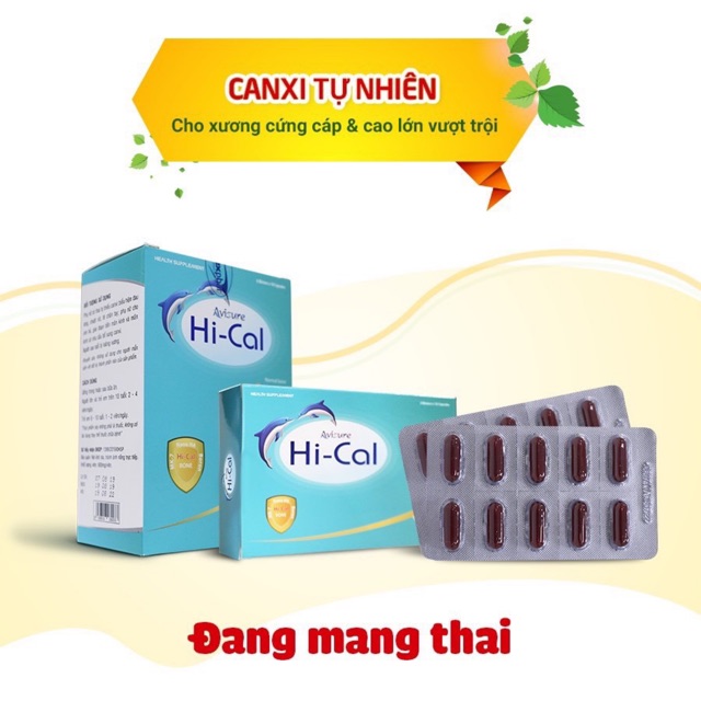 Bộ Đôi Avisure Mama và Hical - Bổ sung vitamin tổng hợp và Canxi Nano cho phụ nữ mang thai và cho con bú ( Hộp 60 Viên)