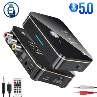Thiết bị nhận tín hiệu bluetooth 5.0 m8 nfc có đèn led và giắc cắm 3.5mm aux rca