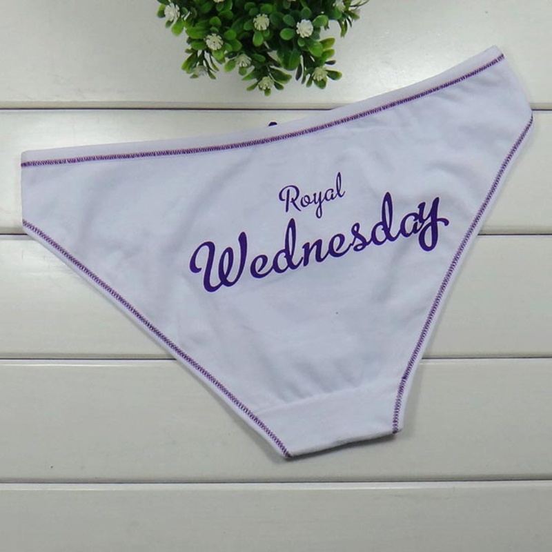 Quần Lót Cotton Pha Lưng Thấp In Chữ Cho Nữ