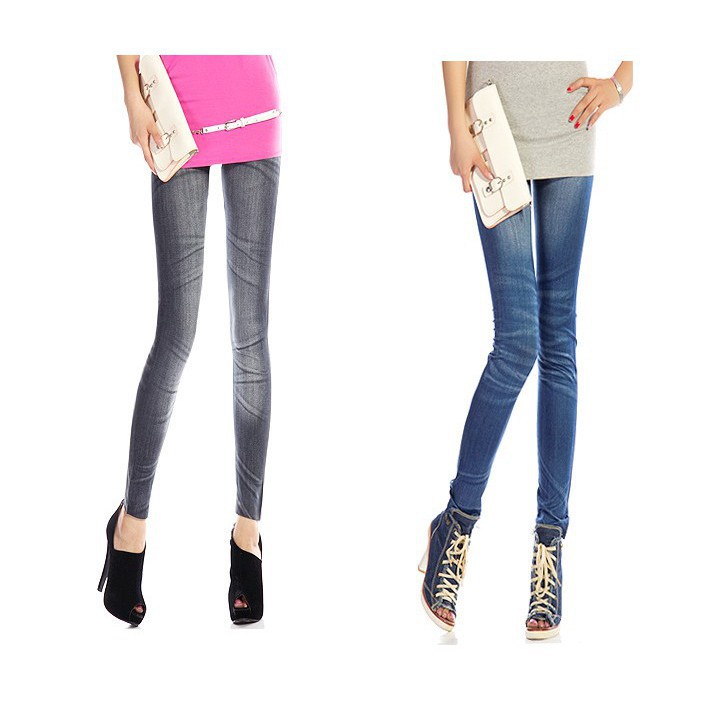 quần legging giả jean rách (QL03)