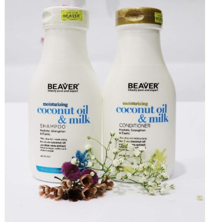 Dầu gội xả Beaver siêu dưỡng tinh chất sữa dừa 430ml- Coconut Oil&Mil Shampoo Conditioner Beaver