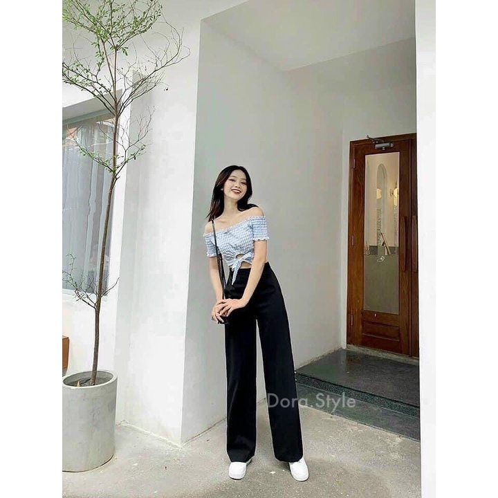 Quần Ống Rộng Dáng Dài Khóa Sườn Dài kiểu 100cm M030 Dora.style
