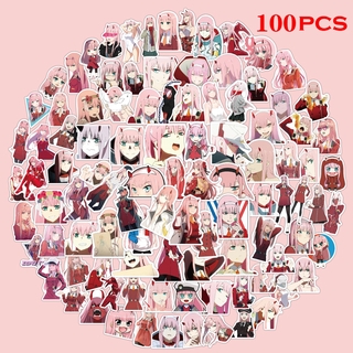 Bộ 50 miếng dán trang trí hình nhân vật hoạt hình Anime Franxx