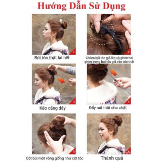 Tóc giả búi phồng ( búi dài , búi cao ) siêu hót