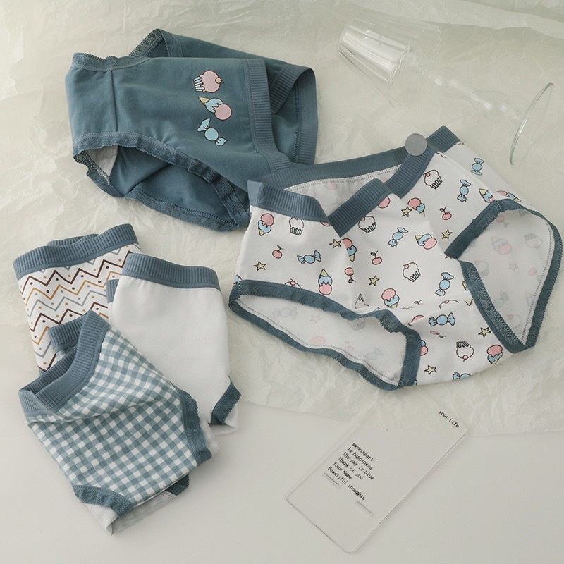Quần Lót Nữ ❤️ Quần Cotton Nữ  Họa Tiết Kem Điệu Đà Siêu Xinh  A019