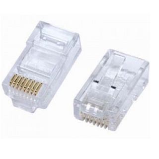 Hạt bấm mạng amp rj45, hạt mạng xuyên thấu, hạt bấm mạng đầu sắt, đầu bấm mạng cat 5 golden japan, veggieg túi 100 hạt