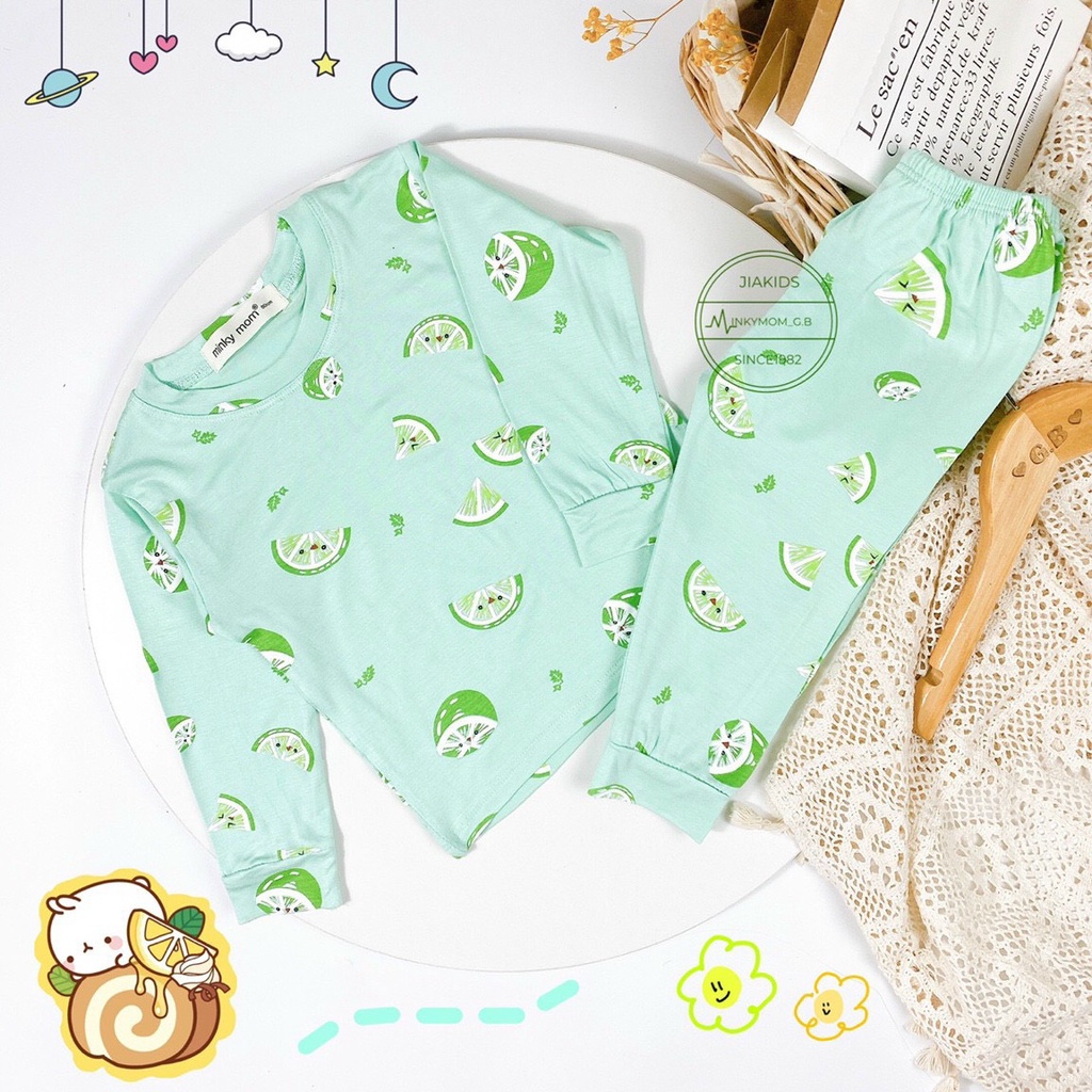 Bộ Thu Đông Cho Bé  Bộ Minky Mom Dài Tay Cho Bé Trai Bé Gái  Chất Cotton Cao Cấp Co Giãn Thấm Hút Mồ Hôi Tốt .