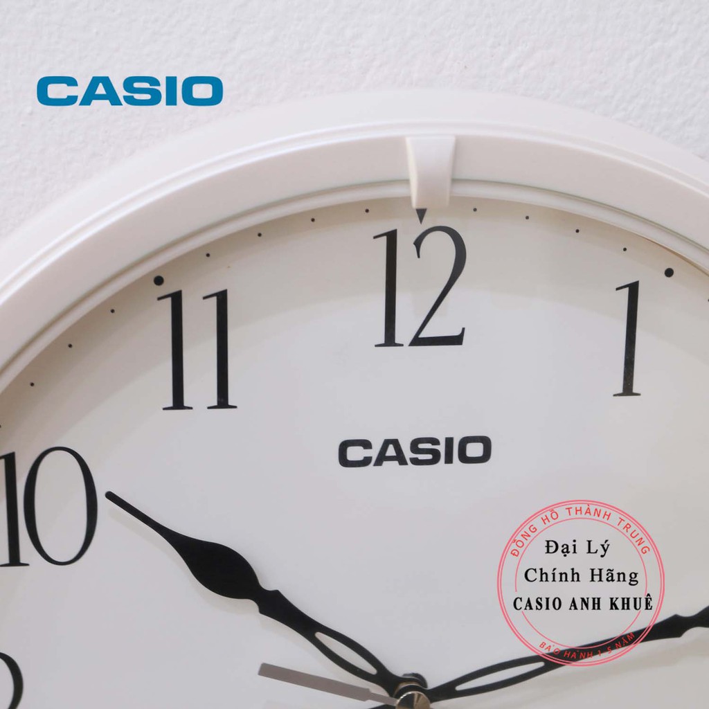 Đồng hồ treo tường Casio IC-01-7DF màu trắng ngọc