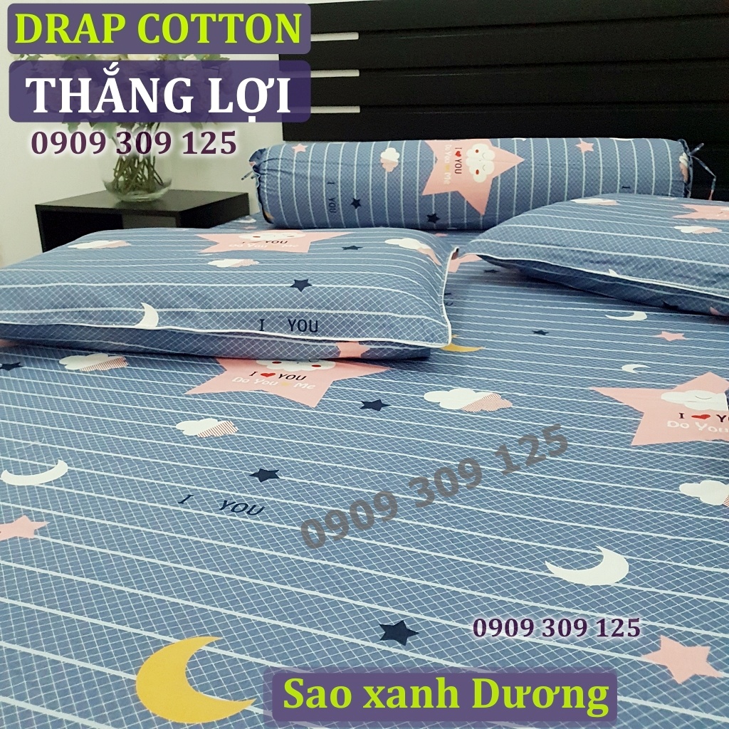 drap cotton 100% Thắng lợi cao cấp SAO XANH DƯƠNG chuẩn logo | BigBuy360 - bigbuy360.vn