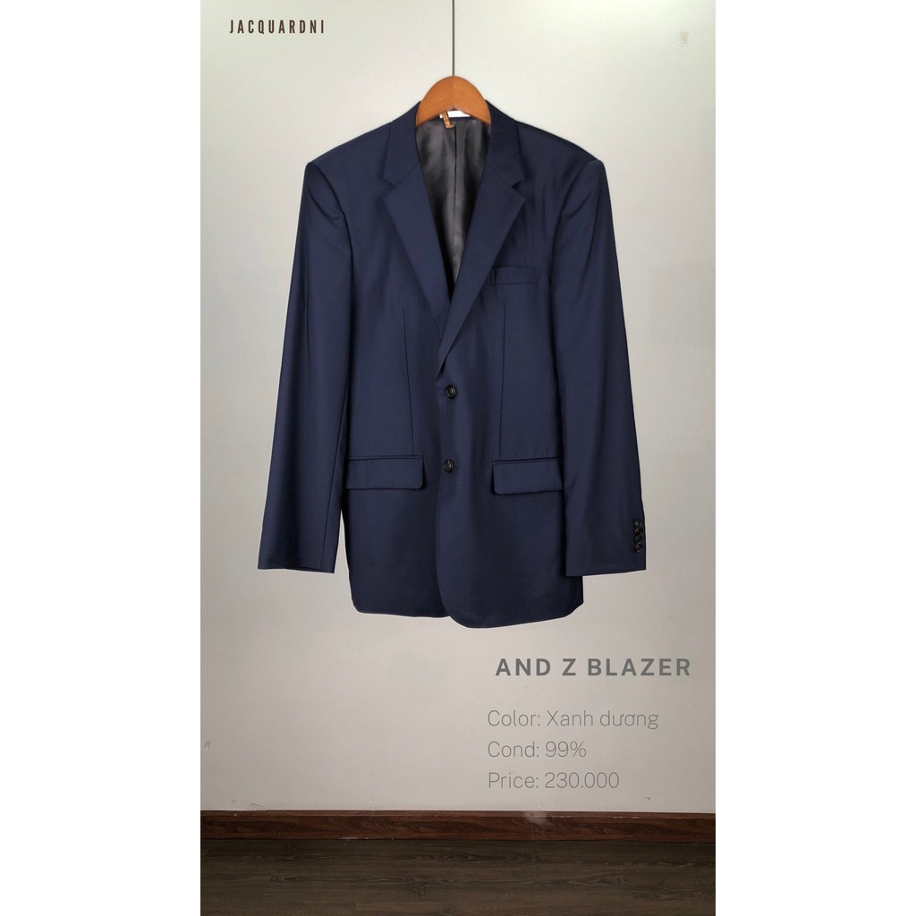 (1M7-1M8 / 70-80KG) Áo blazer 2hand nam XANH DƯƠNG của AND Z Hàng si Hàn Quốc JACBLN147