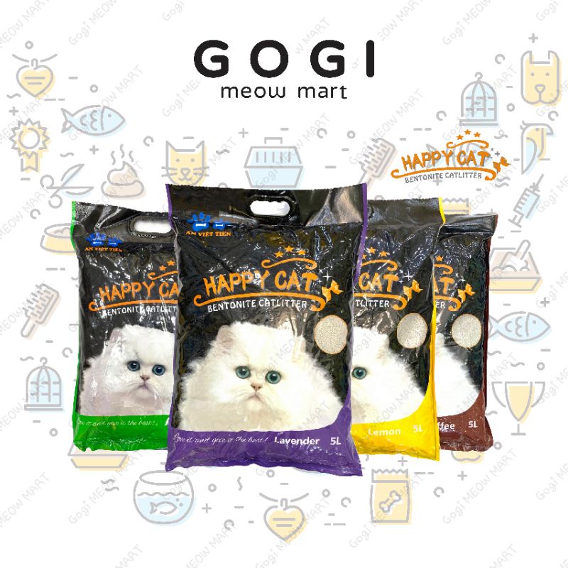 CÁT ĐẤT SÉT HAPPY CAT 10L CHO MÈO -  Chăm sóc vệ sinh thú cưng Gogi Meow Mart