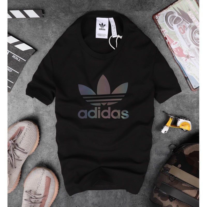 Áo Thun Thể Thao Nam Phản Quang 7 Màu Cổ Tròn Tay Ngắn Adidas Cotton Thoáng Mát Không Nhăn Không Xù