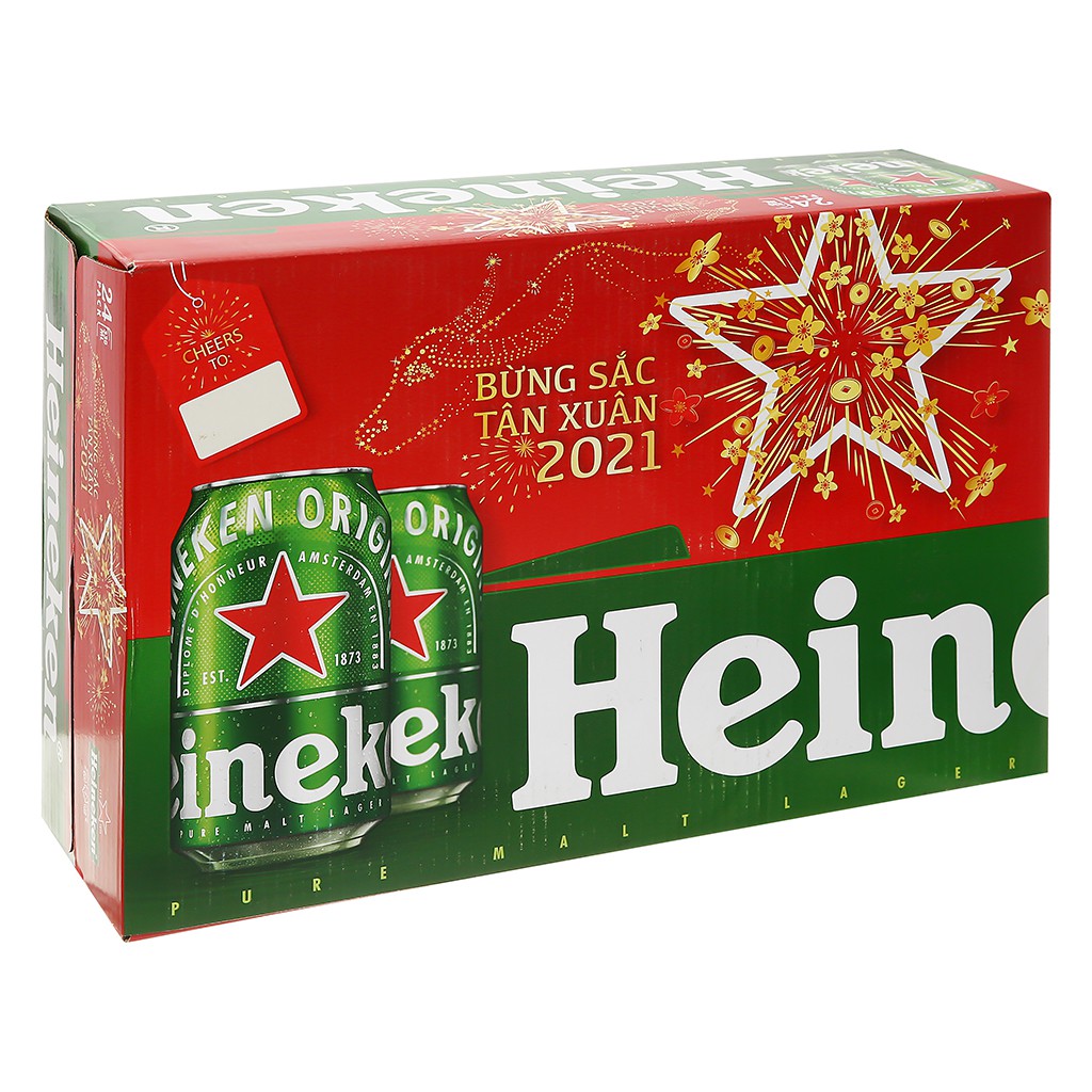 Thùng 24 lon bia Heineken 330ml