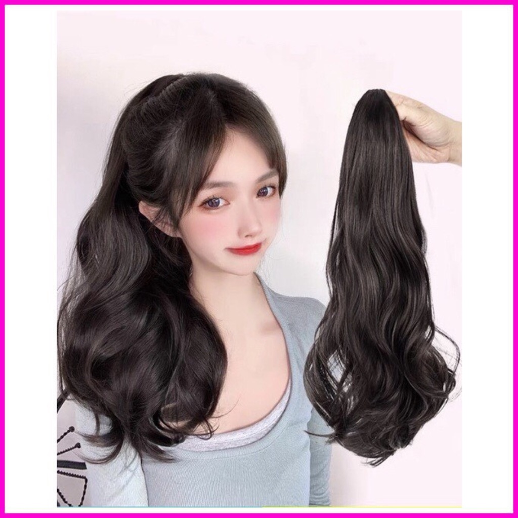 Tóc ngoạm xoăn đuôi dài cao cấp