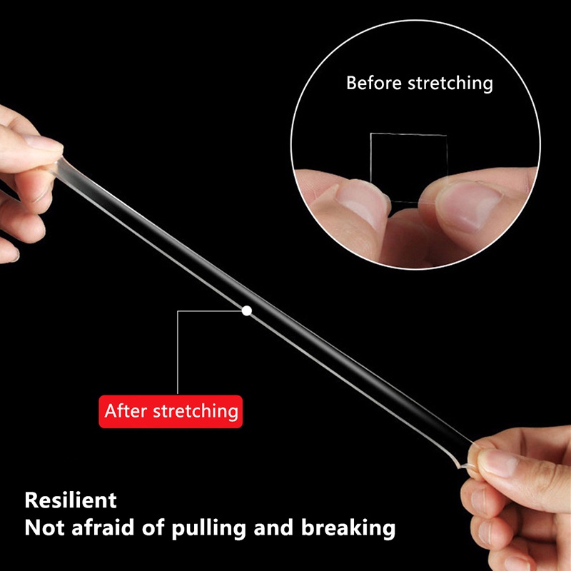 Cuộn Băng Keo Hai Mặt 5M Rộng 10/15MM Trong Suốt Hai Mặt