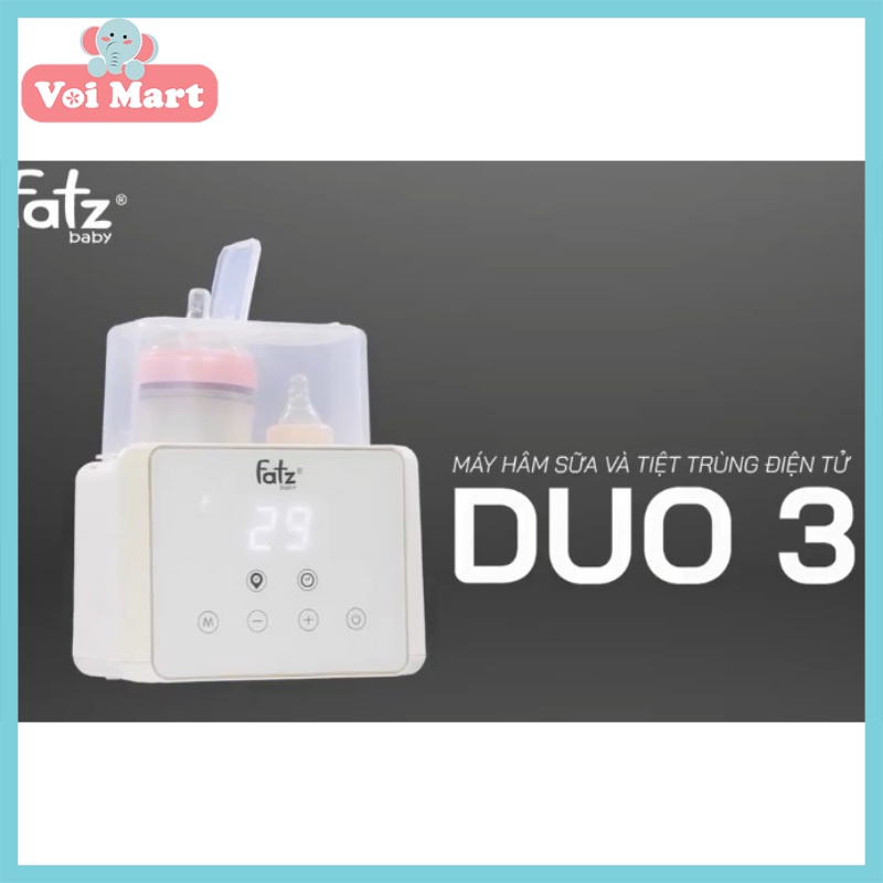 CHÍNH HÃNG Máy hâm sữa tiệt trùng điện tử hẹn giờ Duo 3 Fatzbaby FB3093VN