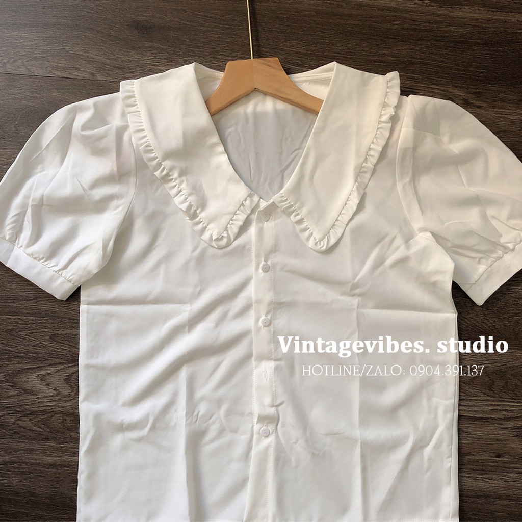 [FREESHIP] Áo babydoll cổ bèo tay ngắn tiểu thư Ulzzang (hàng QCCC) - ẢNH THẬT + VIDEO THẬT