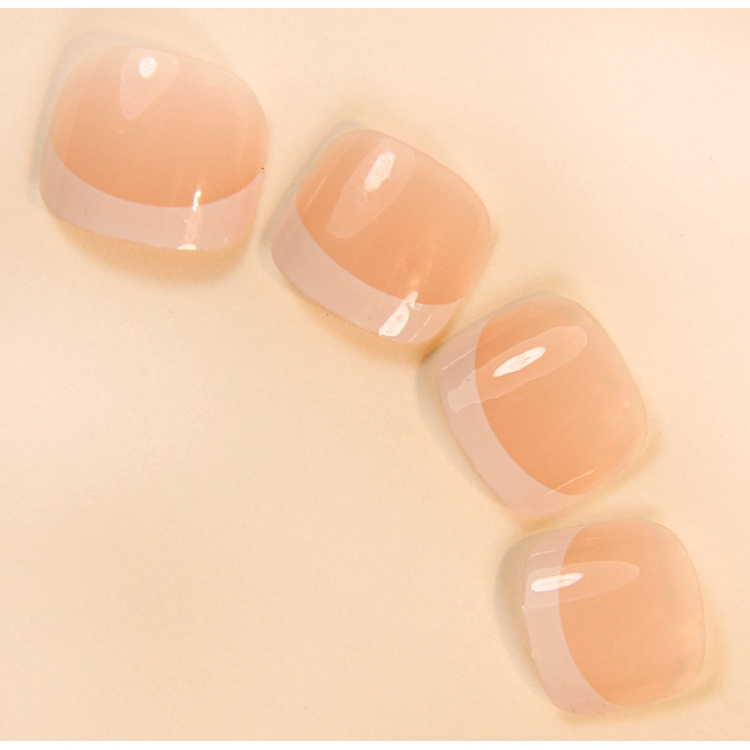 [Hàng mới về] Set 24 móng chân giả kèm keo dán thiết kế vuông vắn tiện dụng