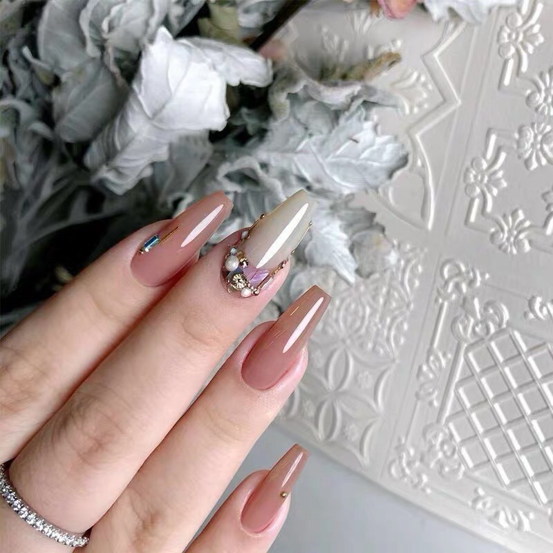 Hủ mix đá nail,xà cừ hạt,charm... phong cách Nhật, phụ kiên nail cao cấp, phụ kiện nail hot