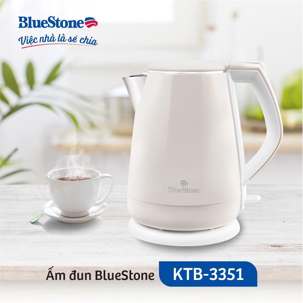 Ấm Đun Siêu Tốc 2 Lớp BlueStone KTB-3351 (1.5L) - Hàng chính hãng - Bảo hành 24 tháng