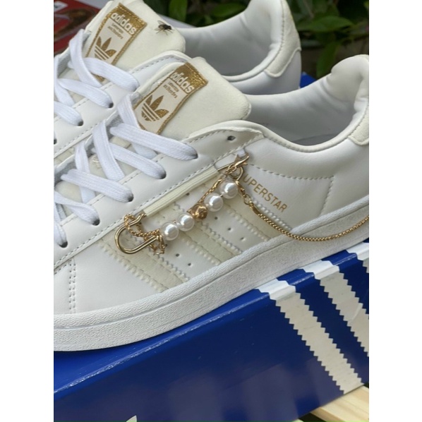 GIÀY ADI.DAS SUPER PEARL WHITE GOD CHAMP VÀNG LAI AU